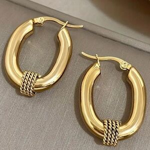 Gold plated hoop earrings
